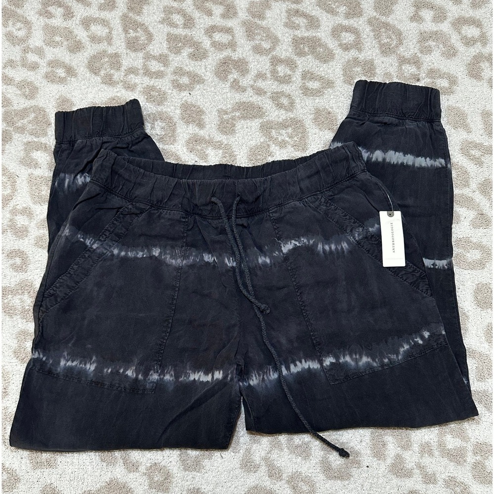 Cloth & Stone‎ Joggers Medium Black Motif Tie Dye Anthropologie